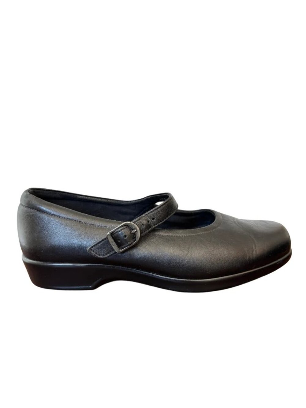SAS Maria Mary Jane in Black Leather SZ 9.5WW DOUBLE WIDE